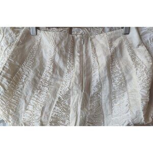 TRACY REESE Beautiful Ivory Ruched Silk Skirt, tulle underneath - Size 8